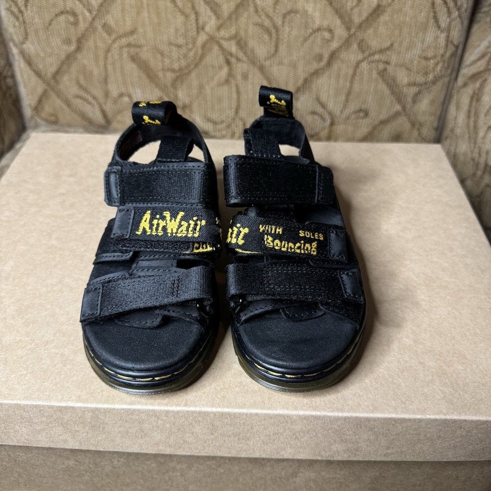 Dr Martens Kids Callan J Black Leather Sandals sizes US 11 Kids AirWair